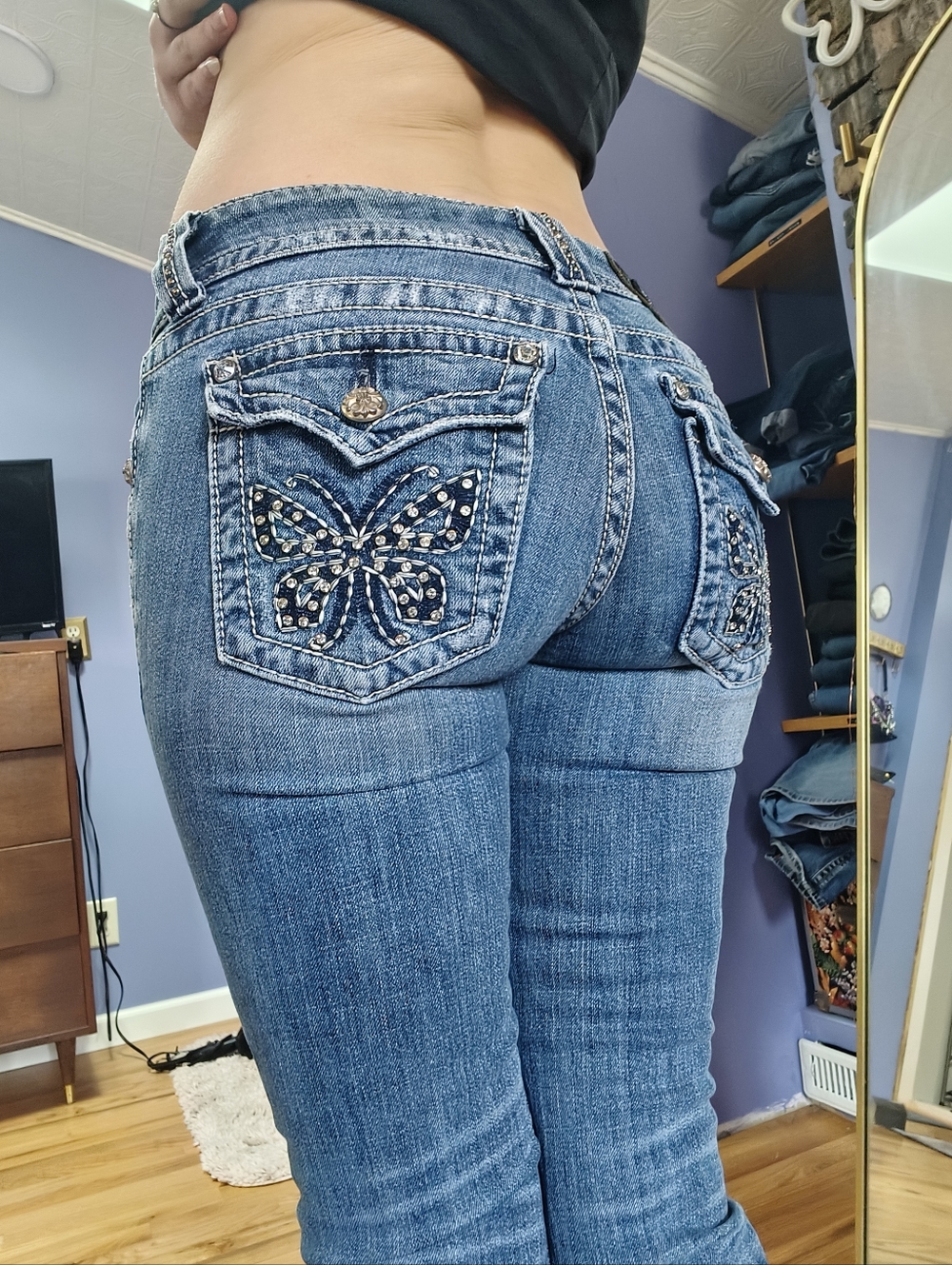 Miss Me Low Rise Bootcut Jeans Size 28